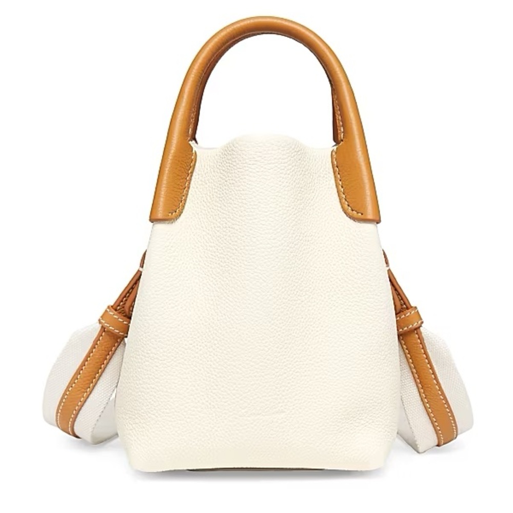 Like New! Loro Piana Micro Bale bag Calfskin Whisper White/Wheat Bran/Sun Gold - Picture 4 of 8